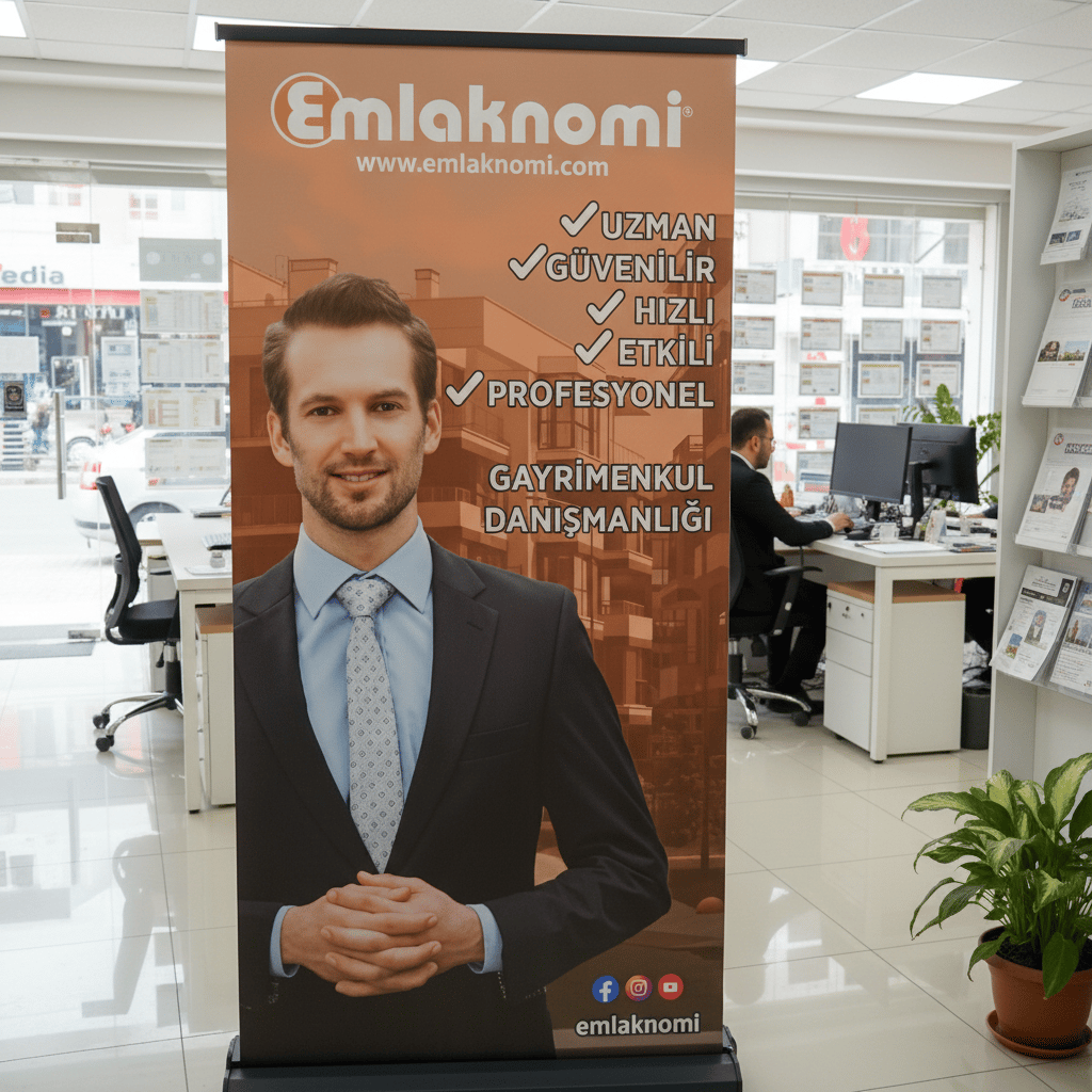 100x200 CM Modüler Pro Lüx Rollup Banner Tadım Stand
