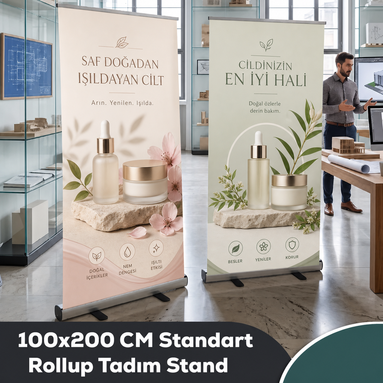 100x200 CM Standart Rollup Banner Tadım Stand