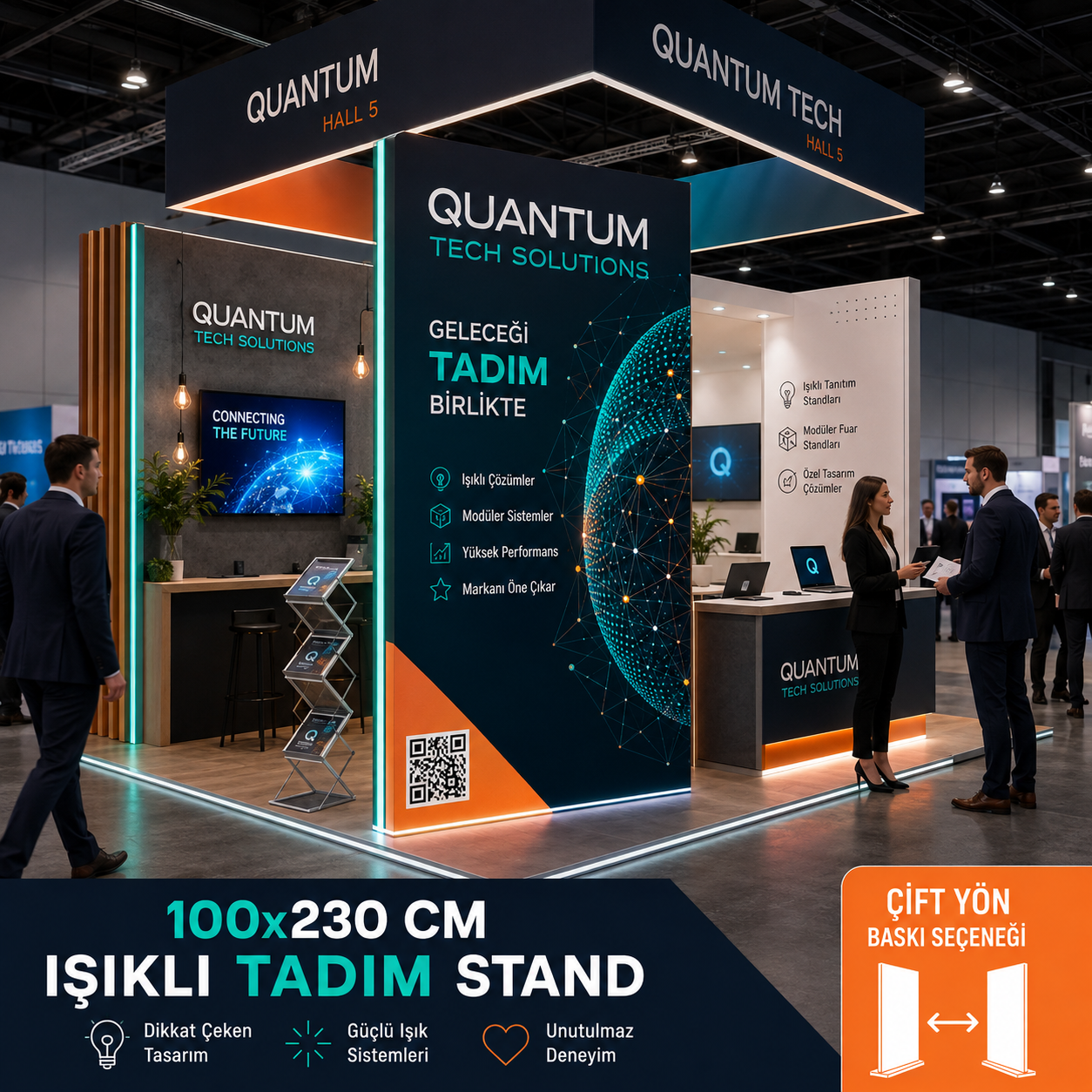 100x230 CM Işıklı Tadım Stand