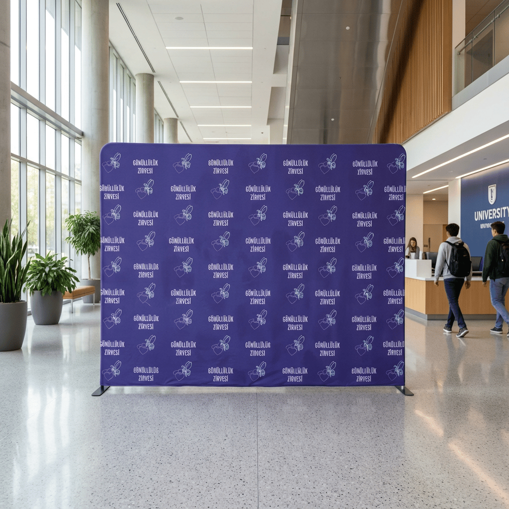 400x230 CM Modüler Kumaş Backdrop Tadım Stand