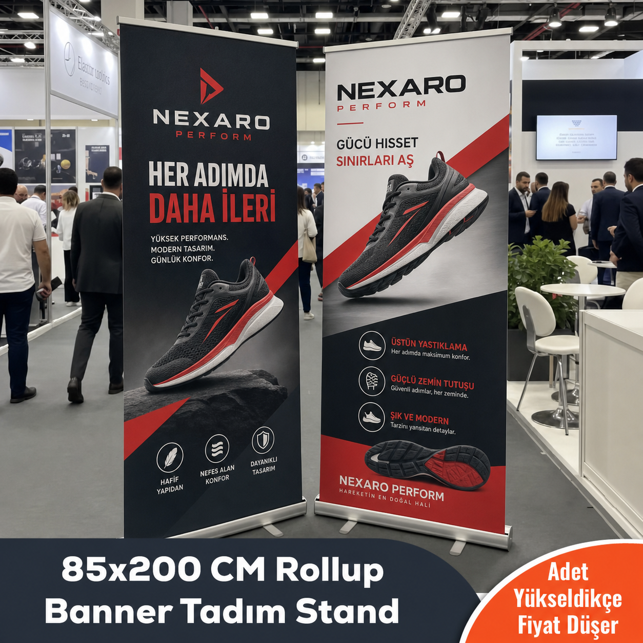 85x200 CM Rollup Banner Tadım Stand
