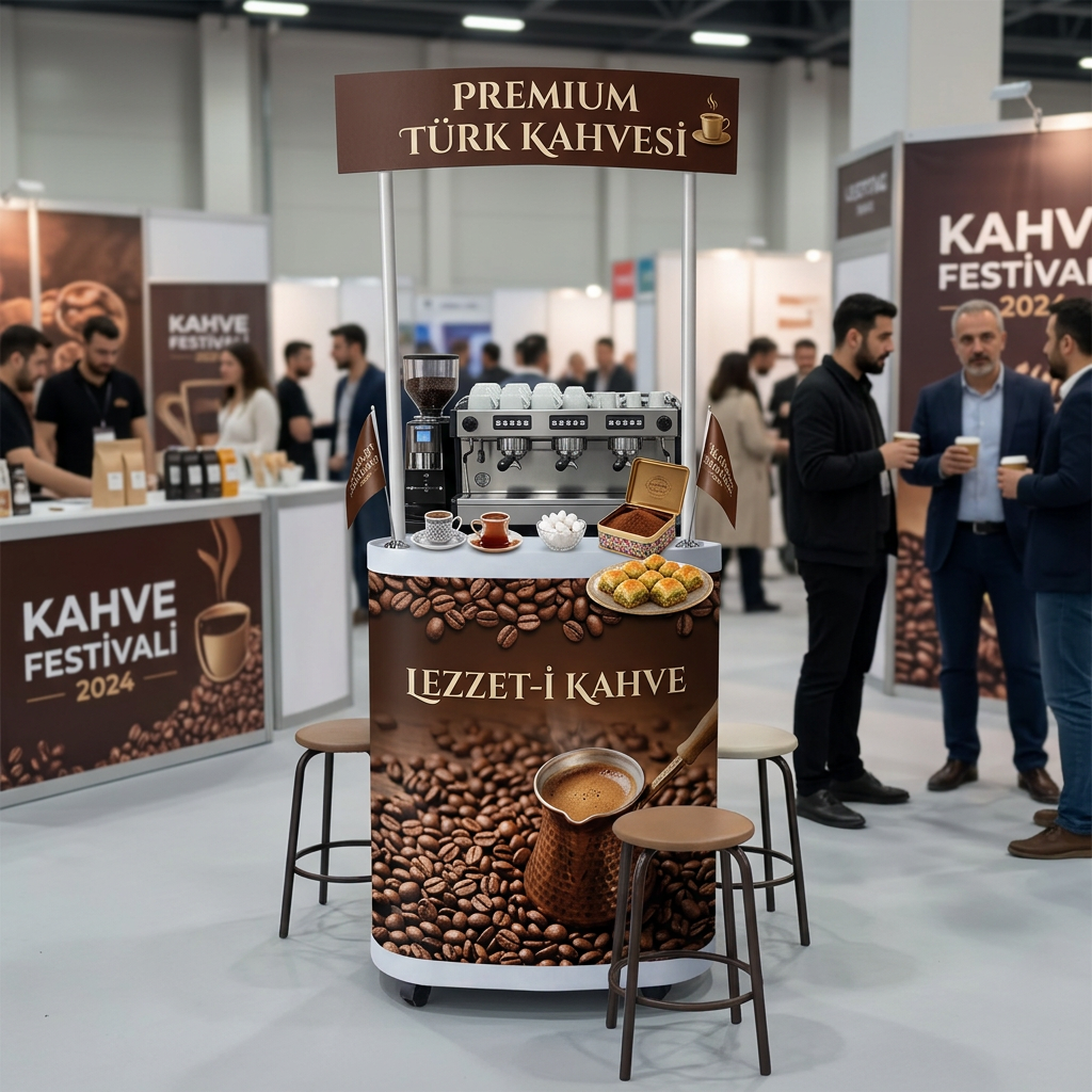Kahve Oval Tadım Stand